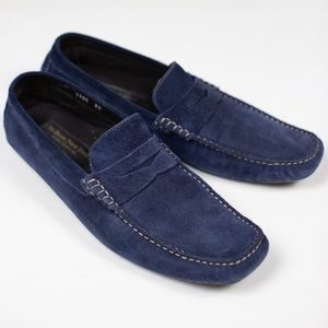 To boot New York Blue Suede Driver